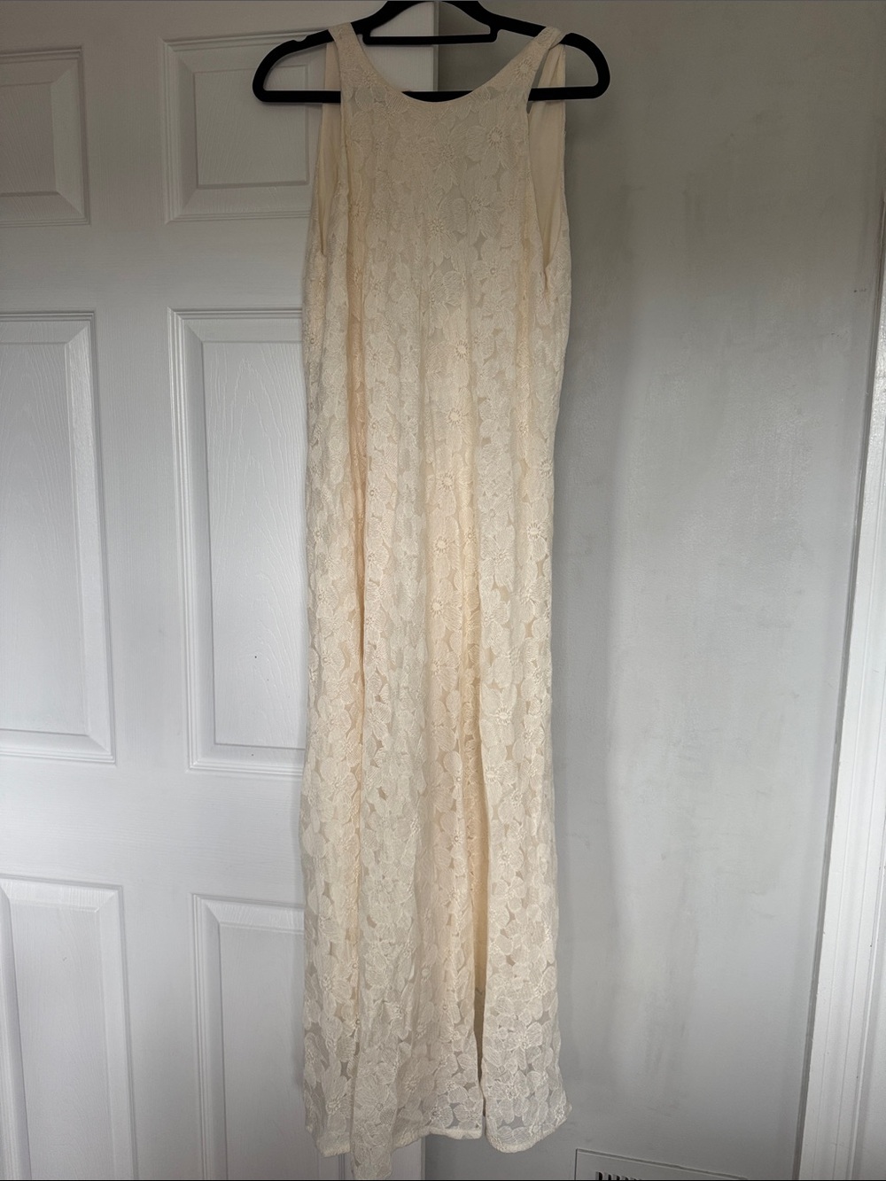FRNCH Lace Maxi Dress in Cream